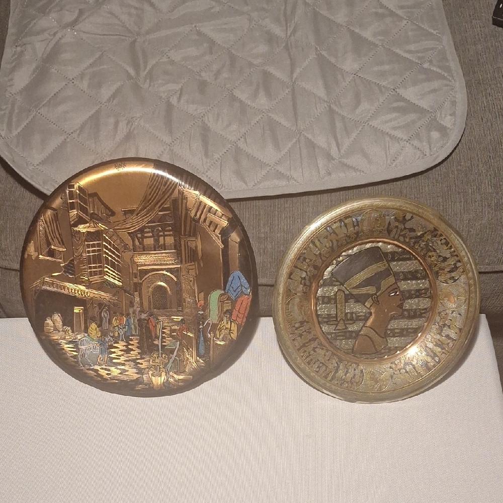 Decorative Gold and Brown Plates